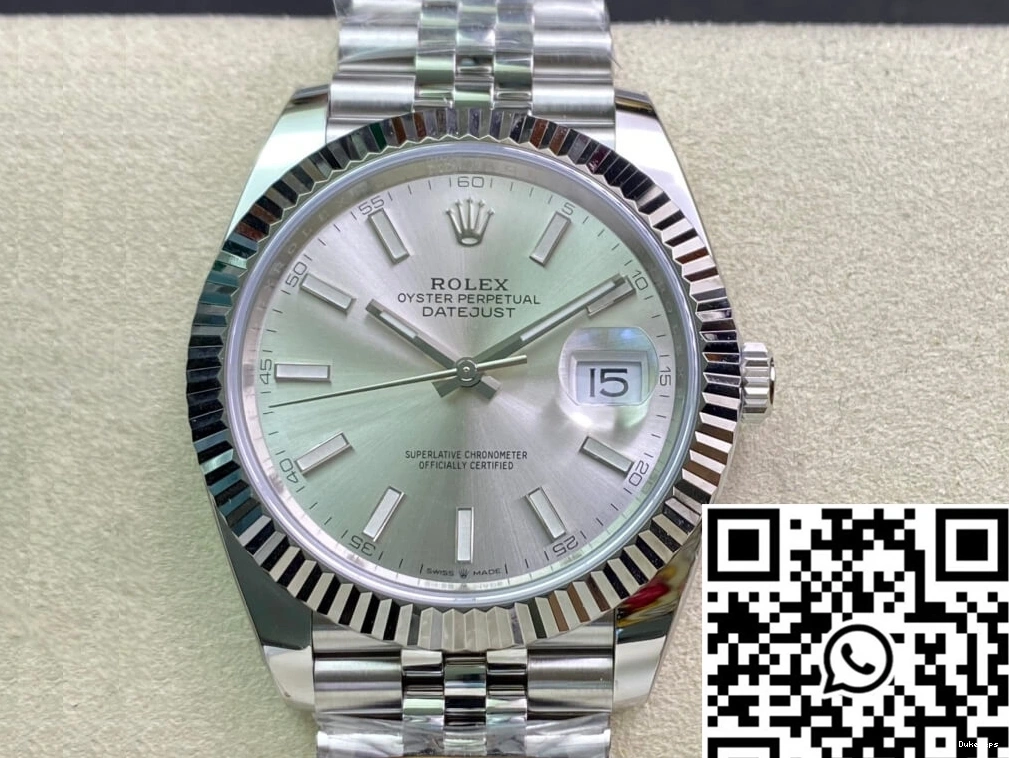 M126334-0004 Clean Datejust Silver Rolex Factory Dial 0305